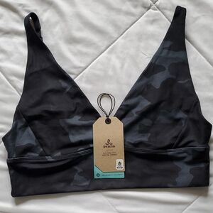 NWT Prana Women's Black Camo Layna Brami